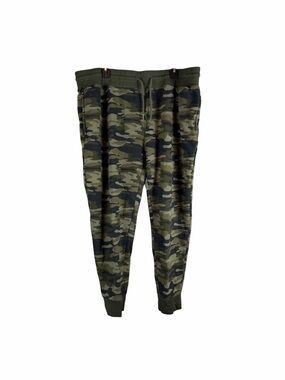 Strongside Camo Jogger Sweatpants Green Camouflage Drawstring XXL